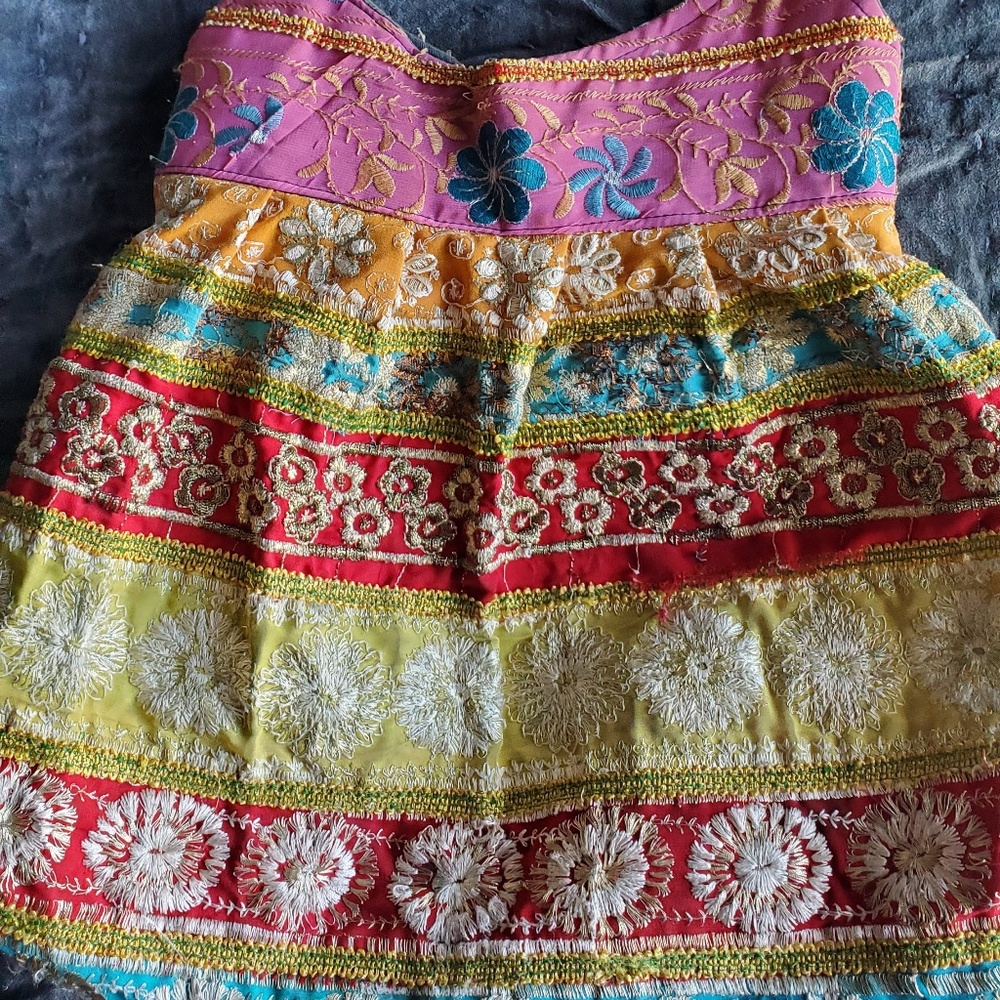 Beautiful embroidered indian tote bag